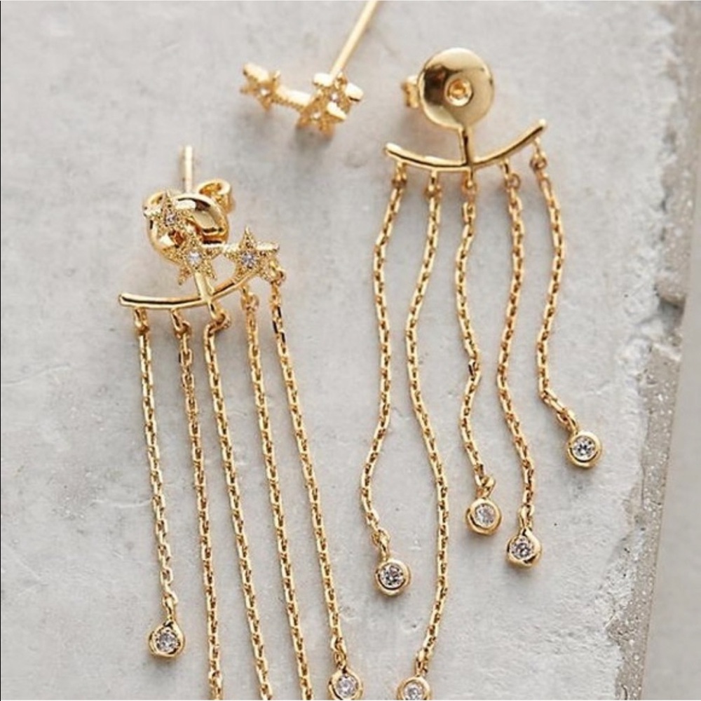 Anthropologie Astraeus Star Dangle Earrings